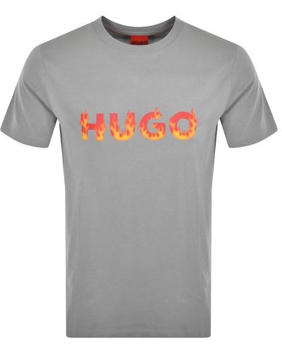 HUGO Danda T Shirt - Gray