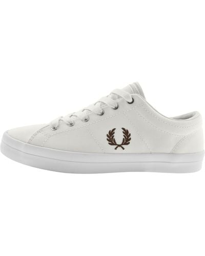 Fred Perry Baseline Twill Trainers - White