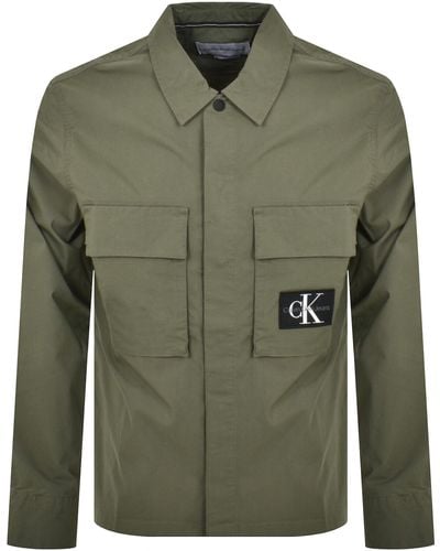 Calvin Klein Jeans Utility Overshirt Jacket - Green