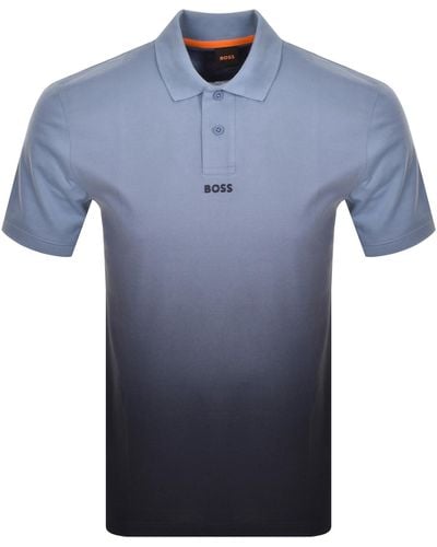 BOSS Boss Pre Gradient Polo T Shirt - Blue