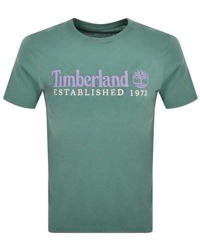 Timberland Logo T Shirt - Green