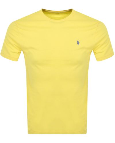 Ralph Lauren Crew Neck Slim Fit T Shirt - Yellow