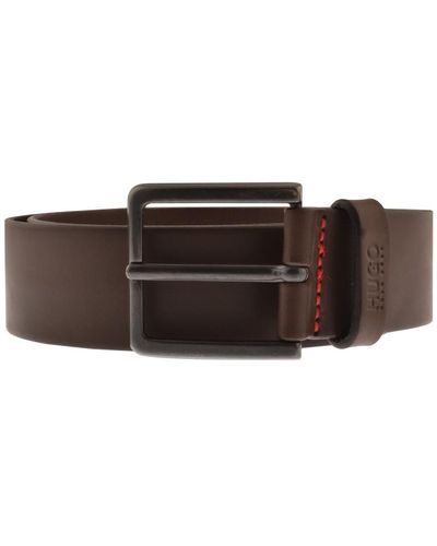 HUGO Gionio Leather Belt - Brown