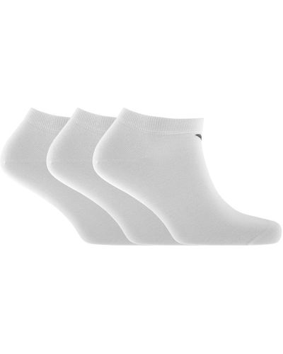 Armani Emporio 3 Pack Sneaker Socks - White