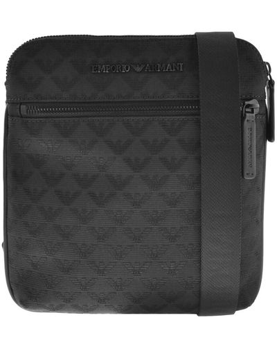 Armani Emporio Logo Shoulder Bag - Black