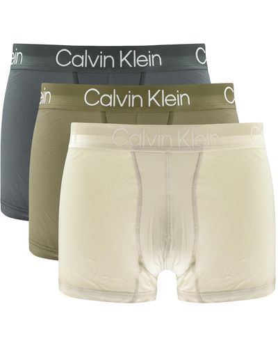 Calvin Klein Underwear 3 Pack Trunks - Green