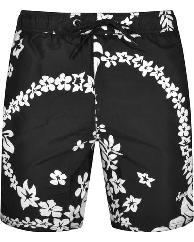 Superdry Hawaiian Swim Shorts - Black