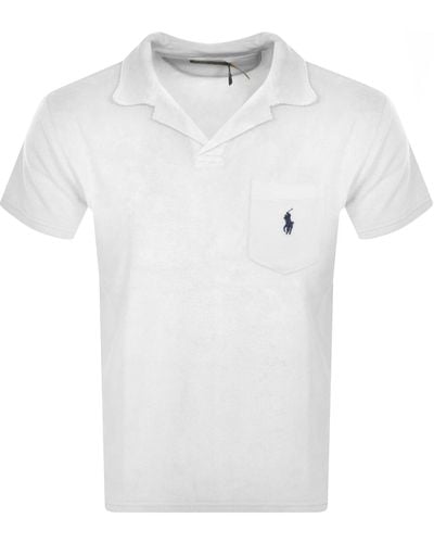 Ralph Lauren Towelling Polo T Shirt - White