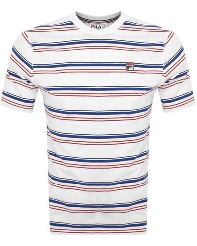 Fila Yarn Dye Stripe T Shirt - White