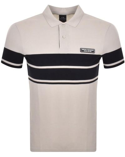 Armani Exchange Short Sleeved Polo T Shirt - Grey