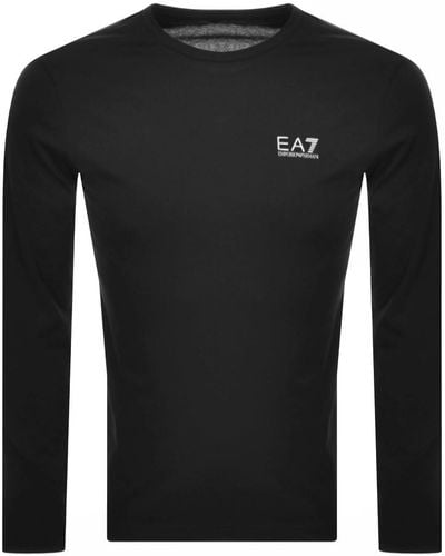 EA7 Emporio Armani Long Sleeved Core T Shirt - Black