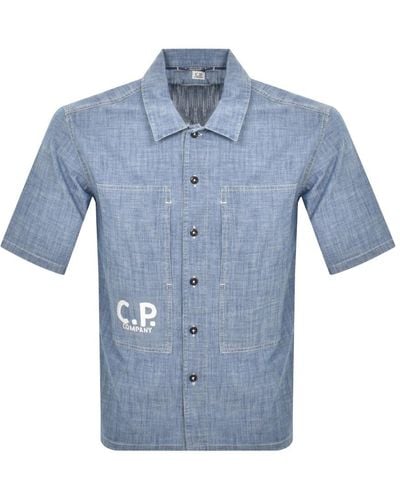 C.P. Company Cp Company Short Sleeve Shirt - Blue