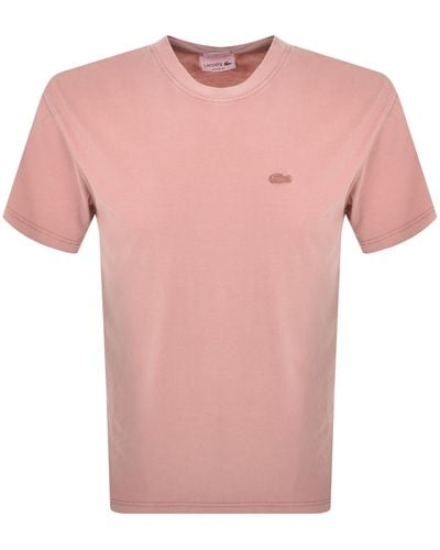 Lacoste Crew Neck T Shirt - Pink