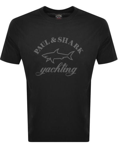 Paul & Shark Paul And Shark Logo T Shirt - Black