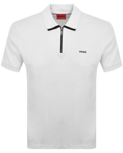 HUGO Dalomino Polo T Shirt - White