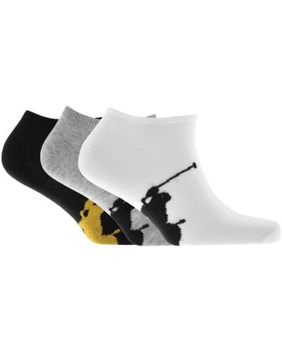 Ralph Lauren 3 Pack Trainer Socks - Grey