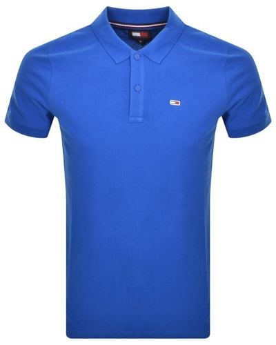 Tommy Hilfiger Slim Placket Polo Shirt - Blue