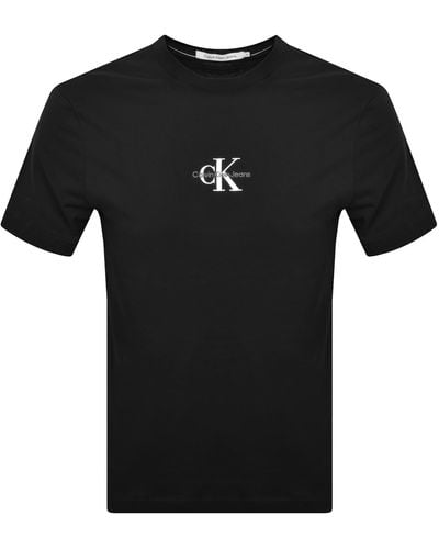 Calvin Klein Jeans Monologo T Shirt - Black