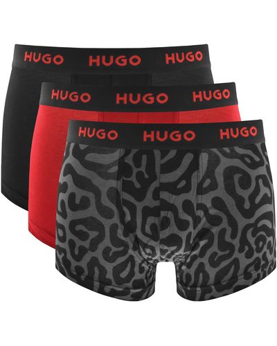 HUGO Underwear 3 Pack Trunks - Grey