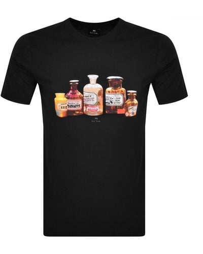 Paul Smith Bottles T Shirt - Black