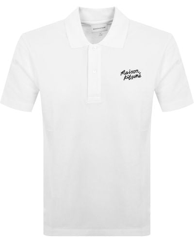 Maison Kitsuné Handwriting Polo T Shirt - White
