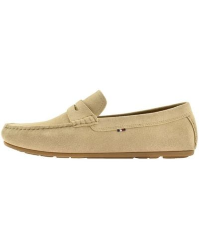 Tommy Hilfiger Classic Suede Driver Shoes - Natural
