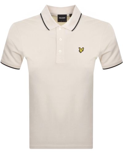Lyle & Scott Tipped Polo T Shirt - Natural