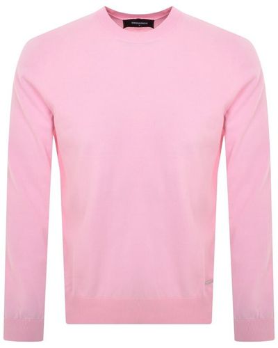 DSquared² Crew Neck Knit Sweater - Pink
