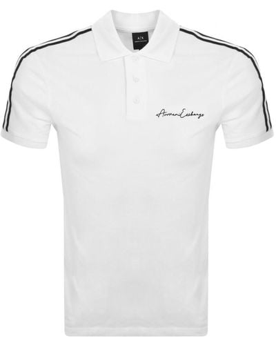 Armani Exchange Logo Polo T Shirt - White