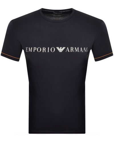 Armani Emporio Lounge Logo T Shirt - Blue