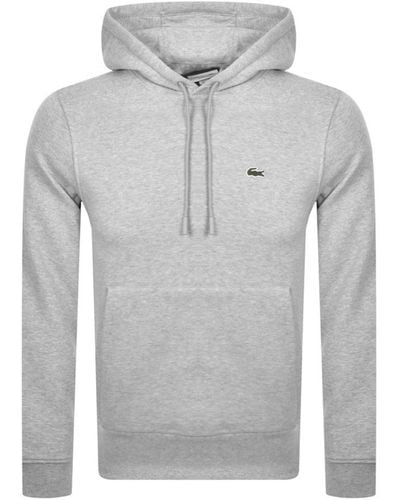 Lacoste Logo Pullover Hoodie - Gray