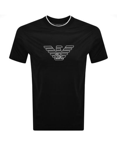 Armani Emporio Logo T Shirt - Black