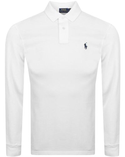 Ralph Lauren Long Sleeved Polo T Shirt - White