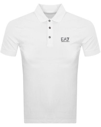 EA7 Emporio Armani Short Sleeved Polo T Shirt Whit - White