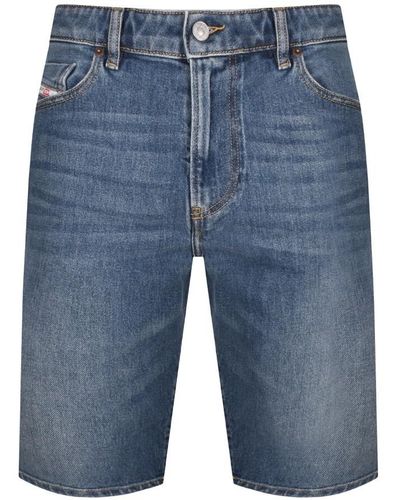 DIESEL Denim Slim Shorts - Blue