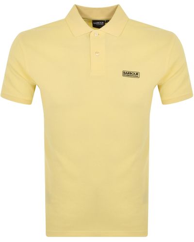 Barbour Essential Polo T Shirt Yello - Yellow