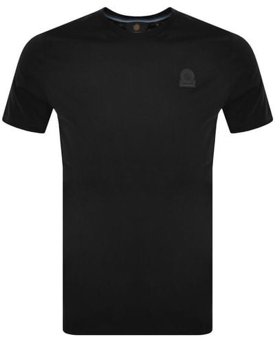 Sandbanks Rubberised Badge Logo T Shirt - Black