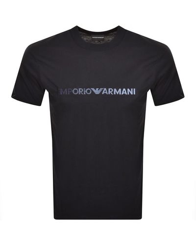 Armani Emporio Logo T Shirt - Black