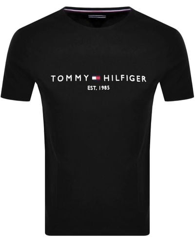 Tommy Hilfiger Logo T Shirt - Black