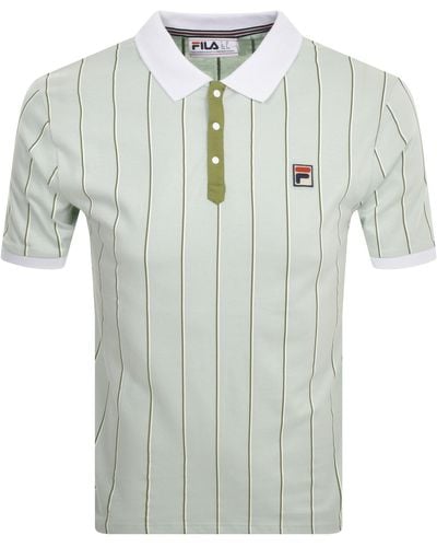 Fila Classic Stripe Polo T Shirt - Green