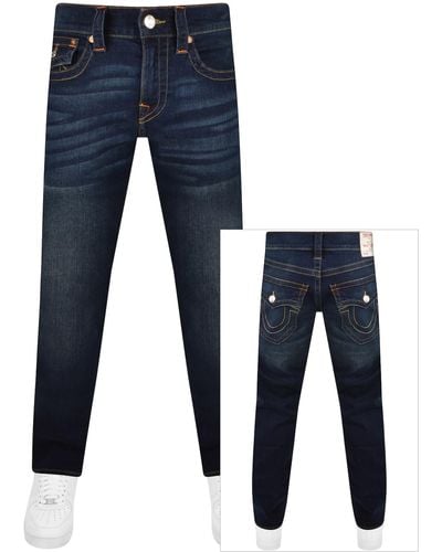 True Religion Ricky Flap Dark Wash Jeans - Blue