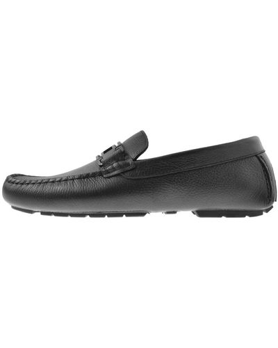 Tommy Hilfiger Classic Leather Driver Shoes - Black