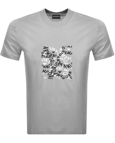Armani Emporio Logo T Shirt - Gray