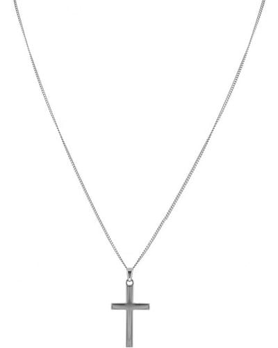 Serge Denimes Cross Necklace - Metallic