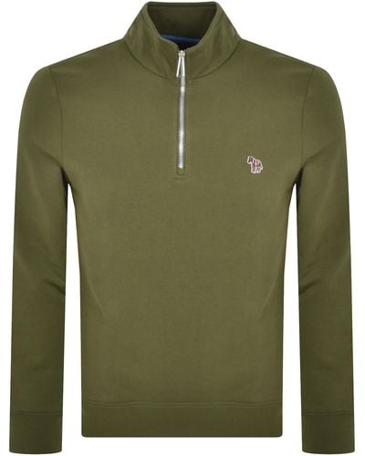 Paul Smith Half Zip Sweatshirt - Green
