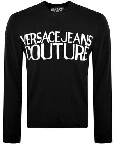 Versace Couture Logo Knit Jumper - Black