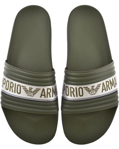 Armani Emporio Logo Sliders - Green