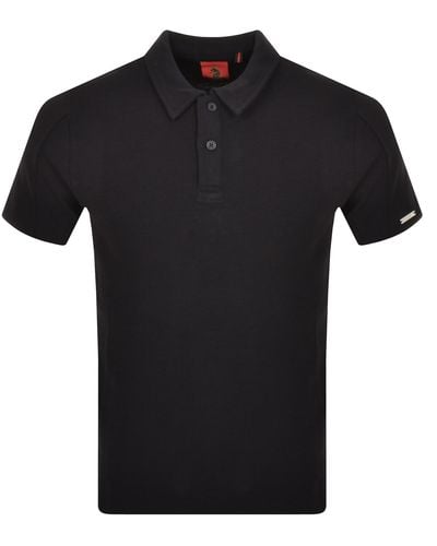 Luke 1977 Fuego Button Polo T Shirt - Black