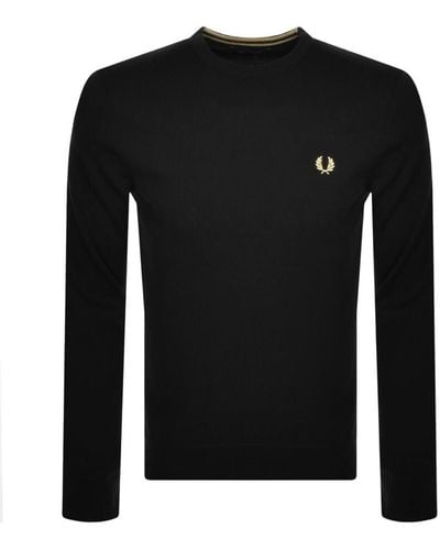 Fred Perry Crew Neck Knit Sweater - Black