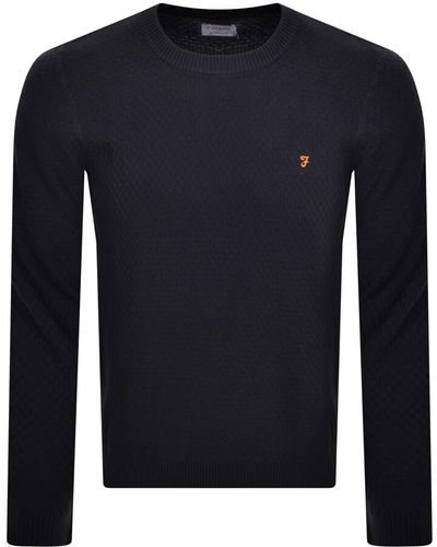 Farah Edwards Crew Neck Sweater Blue